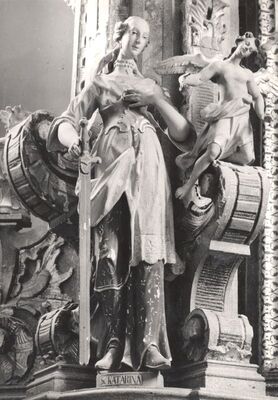 Kloštar Ivanić - Župna crkva Uznesenja Blažene Djevice Marije, detalj oltara