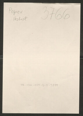 Poper, Herbert, 27.8.1918. Policijski karton