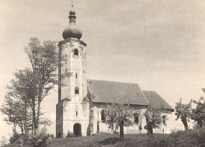 Prozorje - Crkva sv. Martina, zvonik, južno pročelje i dio svetišta