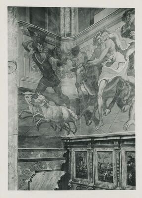 Lepoglava - Župna crkva, unutrašnjost, detalj zidne slike u svetištu