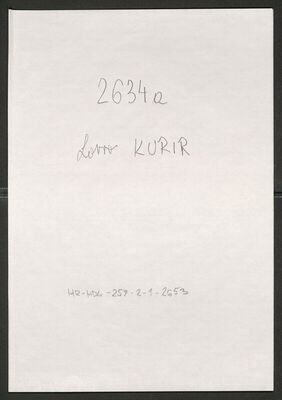 Kurir, Lovro, 1908. Policijski karton