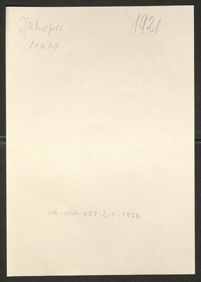 Jakopec, Mato, 17.1.1915. Policijski karton