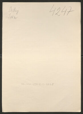 Sedej, Ivan, 21.1.1907. Policijski karton