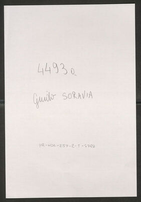 Soravia, Guido, 1903. Policijski karton