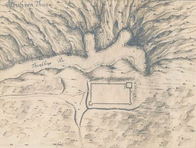 Tounj - Tlocrt grada s okolicom