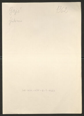 Gajić, Ljubomir, 5.2.1888. Policijski karton