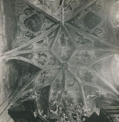 Lepoglava - Crkva Bogorodice, detalj: freske na gotičkom svodu