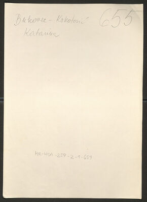 Bukovec-Kokotović, Katarina, 1903. Policijski karton