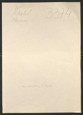 Nikolić, Stevan, 26.9.1913. Policijski karton