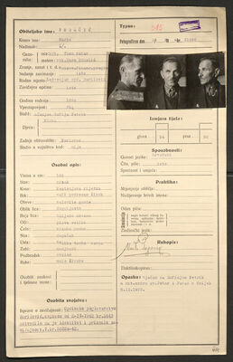 Pogačić, Marko, 1890. Policijski karton