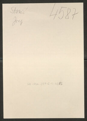 Stanić, Josip, 1885. Policijski karton