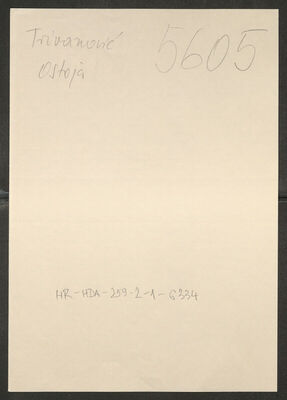 Trivanović, Ostoja, 7.10.1879. Policijski karton