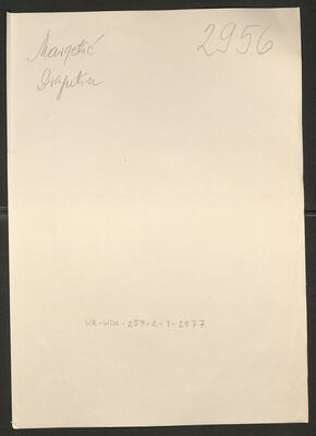 Margetić, Dragutin, 29.8.1908. Policijski karton