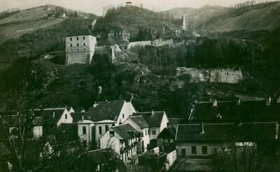 Krapina - veduta sa zidinama srednjovjekovnog grada