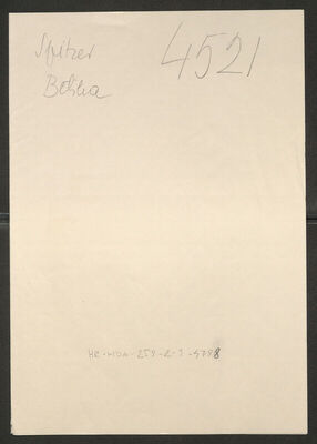 Spitzer, Betika, 23.9.1909. Policijski karton