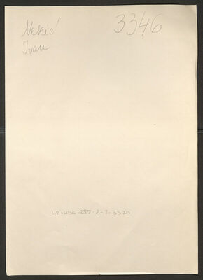 Nekić, Ivan, 13.1.1907. Policijski karton