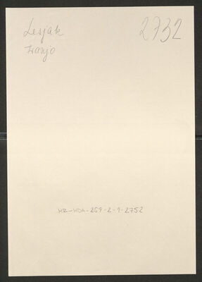 Lesjak, Franjo, 1.4.1877. Policijski karton