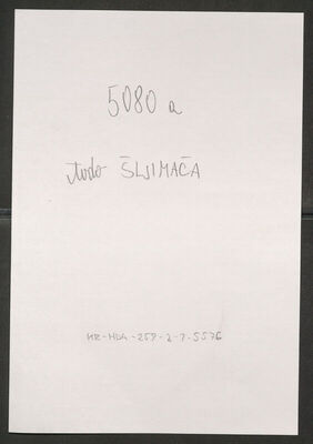 Šljimača, Avdo, 8.5.1897. Policijski karton