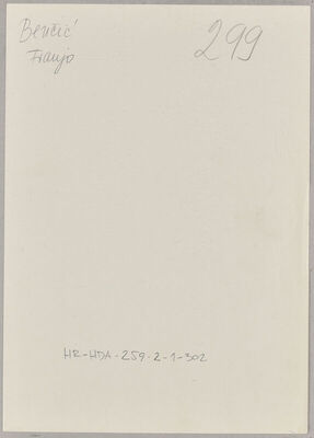 Benčić, Franjo, 31.1.1902. Policijski karton