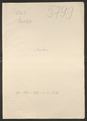 Vanić, Mirko-Miroslav, 6.5.1908. Policijski karton