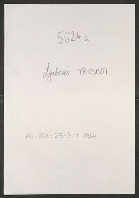 Troskot, Ljubomir, 9.5.1911. Policijski karton