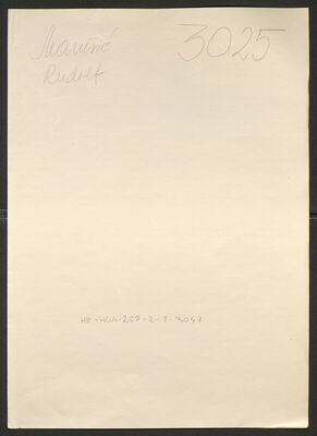 Marušić, Rudolf, 11.6.1912. Policijski karton