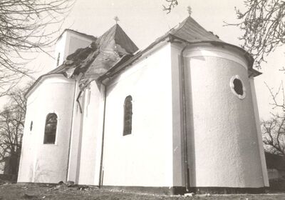 Pokupsko - Crkva Uznesenja Blažene Djevice Marije (sv. Ladislava), svetište i bočno pročelje