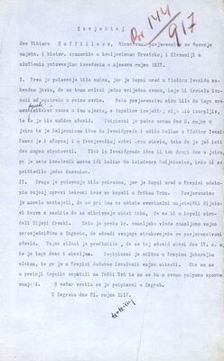 dr. Viktor Hoffiller, putni izvještaj i računi