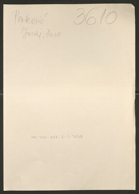 Perković, Juraj-Đuro, 15.12.1897. Policijski karton