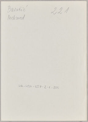 Baručić, Mehmed, 1917. Policijski karton