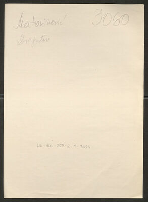 Matovinović, Dragutin, 16.12.1916. Policijski karton