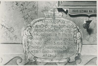 Vidovec - Crkva sv. Vida, grobna ploča Stjepana Patačića