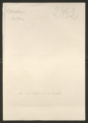 Kovačević, Milan, 23.8.1919. Policijski karton