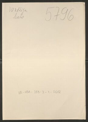 Vandžija, Mato. Policijski karton