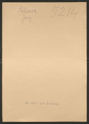 Štefanek, Josip, 19.1.1902. Policijski karton