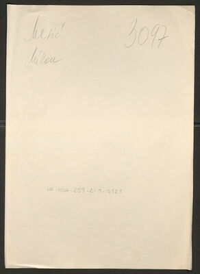 Mesić, Milan, 24.11.1895. Policijski karton