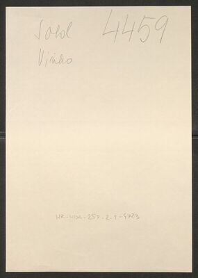 Sobol, Vinko, 5.4.1913. Policijski karton