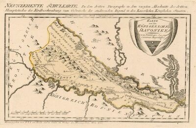 Karte von dem Koenigreiche Slavonien