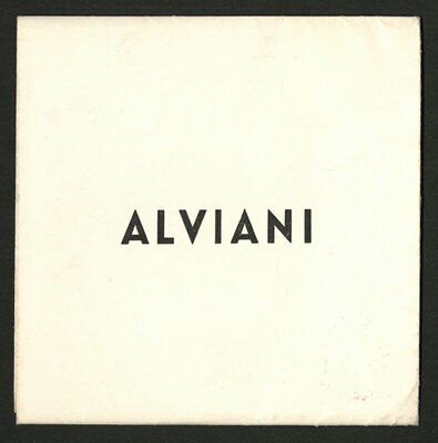 Alviani - deplijan izložbe