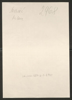 Marić, Milan-Mihajlo, 1918. Policijski karton