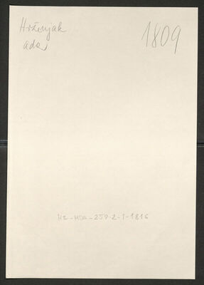 Hrženjak, Ada, 12.12.1920. Policijski karton