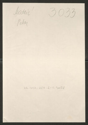 Mataić, Petar, 22.6.1917. Policijski karton