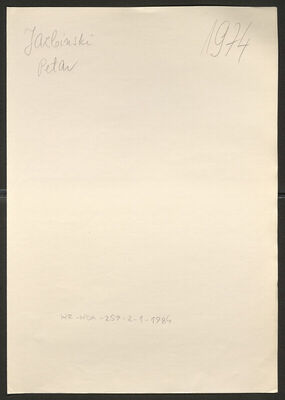 Jazbinski, Petar, 25.6.1906. Policijski karton