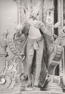 Kloštar Ivanić - Župna crkva Uznesenja Blažene Djevice Marije, plastika sv. Stjepana