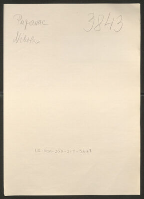 Pupavac, Nikola, 15.12.1897. Policijski karton