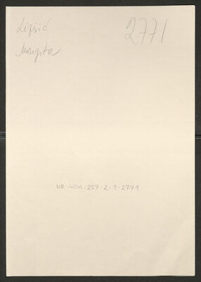 Lipšić, Margita, 9.9.1920. Policijski karton