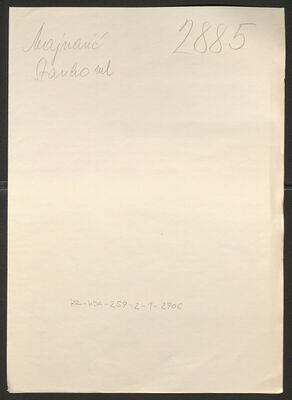 Majnarić, Stanko mlađi, 18.9.1908. Policijski karton