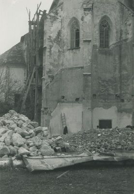 Lepoglava - Bivša pavlinska crkva, svetište nakon demontaže prigradnje sakristije