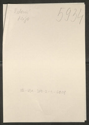 Vidović, Mijo, 3.11.1883. Policijski karton