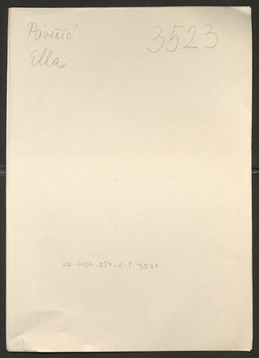 Pavečić, Ella, 6.4.1901. Policijski karton